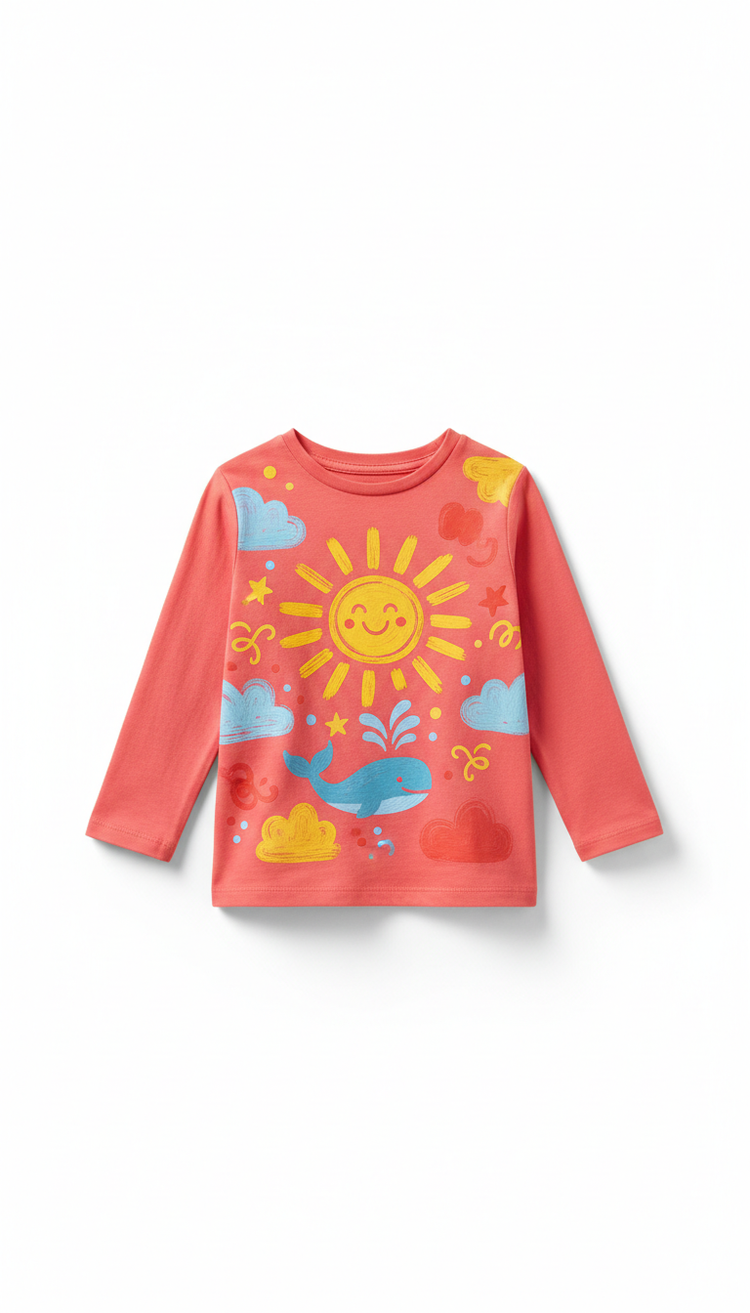 Illuminated with soft, Sunshine Yellow, and Sky Blue tones are highlighted, with a subtle soft shadow beneath for...