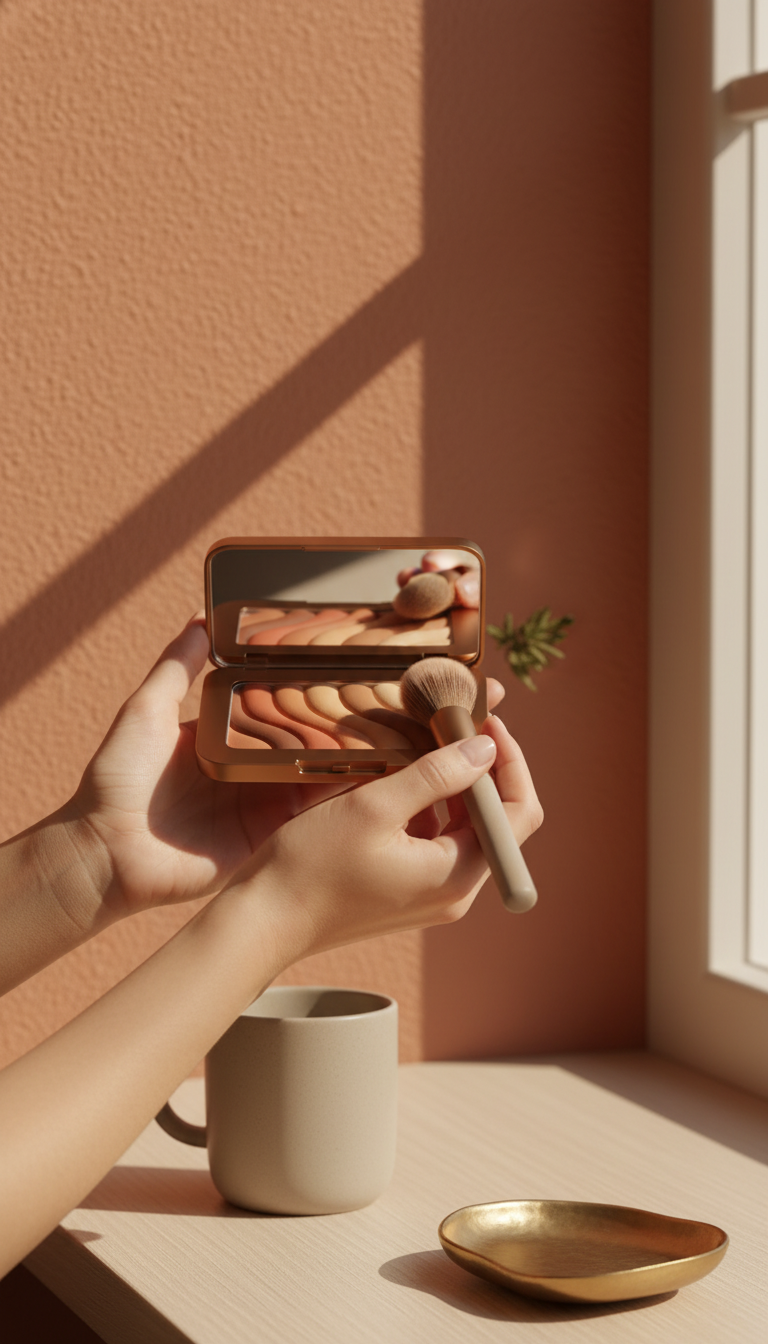 Bronzer Compact in use