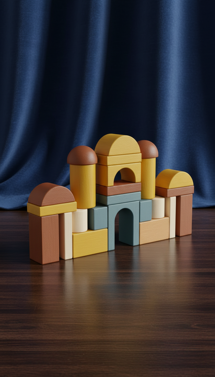 Colorful Building Block Set in a new setting