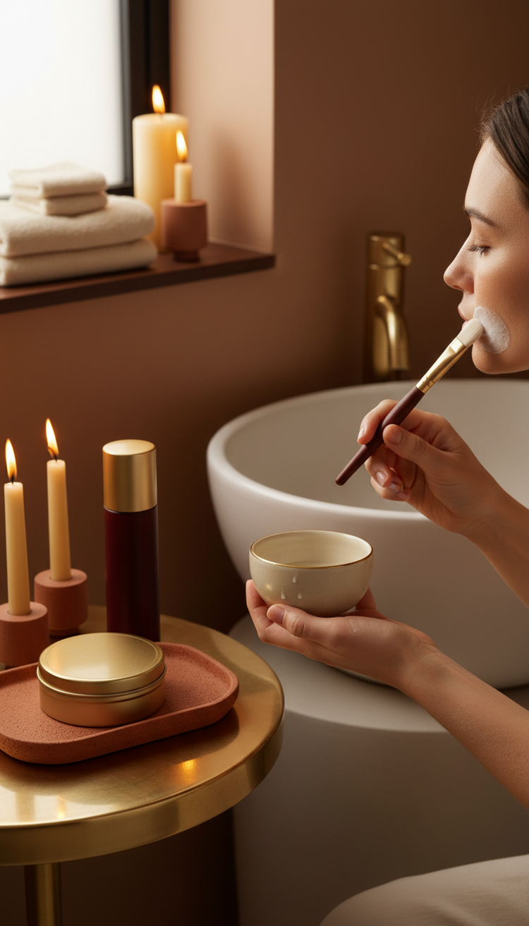 Signature Ritual Kit with Gilded Accents in use