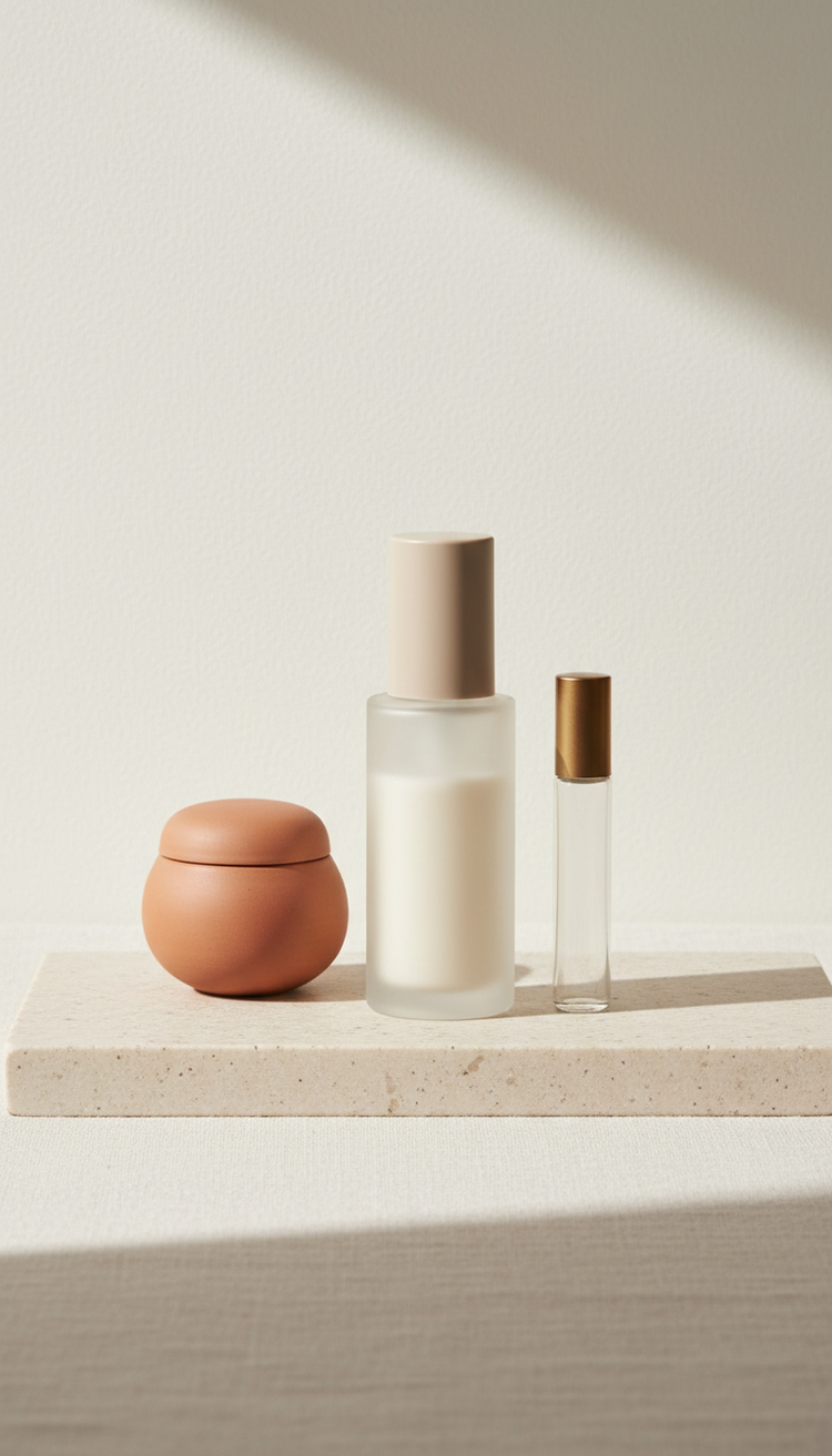 Refining Night Treatment, always secondary to the product., perfectly centered horizontally and vertically with equal...